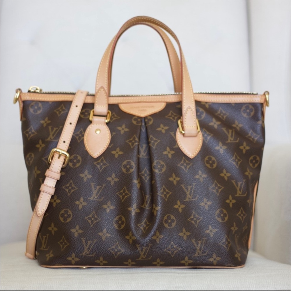 Auth [5of6570] LOUIS VUITTON Handbag Monogram Palermo PM M40145 Brown [Pre-o...
